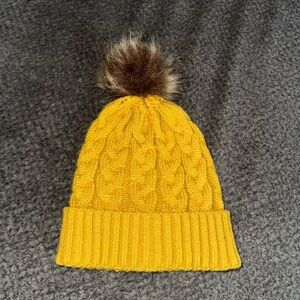 NWOT Mustard Color Beanie Hat (Adult Size)